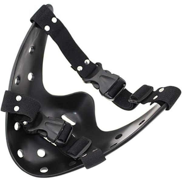 Halloween Maske Hannibal Lecter Maske Gysende Halloween Rollespil Realistisk Gyser Morder Maske Halv Ansigt Hovedbeklædning Harts Brown