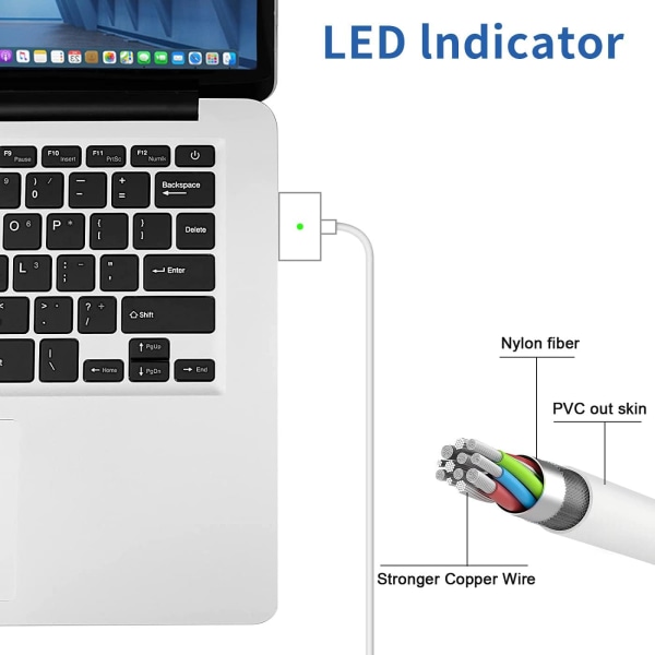 85W Magsafe 2-lader for Apple Macbook Pro 13\" 15\" 17\"