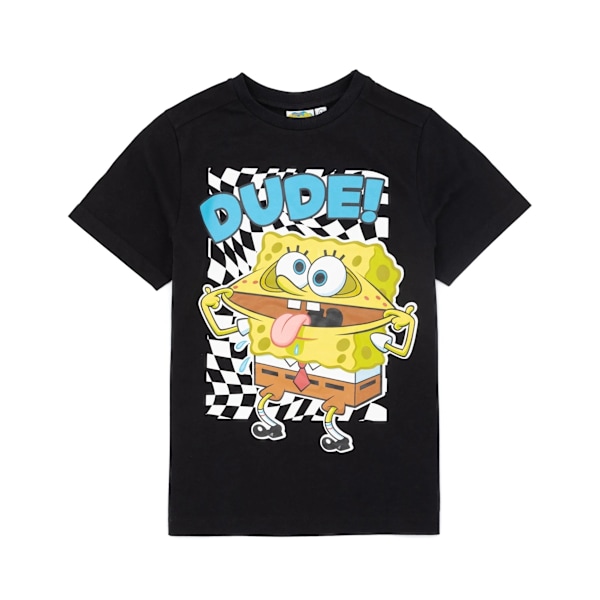 SpongeBob SquarePants Barn T-shirt til børn/drenge Dude 11-12 år B Sort/Hvid/Gul 11-12 Years Black/White/Yellow