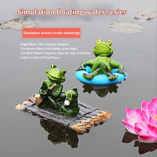 Hartsi flytende frosk ornament dyrestatue frosk C