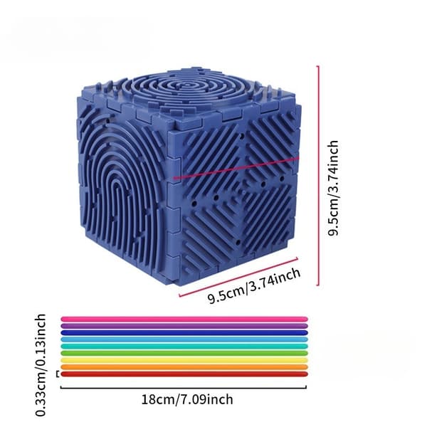 3D Sensorisk Aktivitetsbräda med 20 Pinnar - Färgglada Byggklossar, Finmotorik-FA-