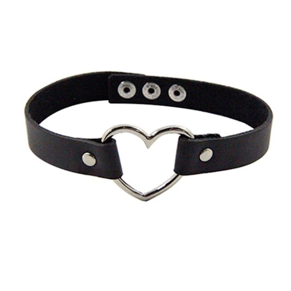 Choker - SORT - Hjerte - Goth Rock Punk Rollespil Vegan