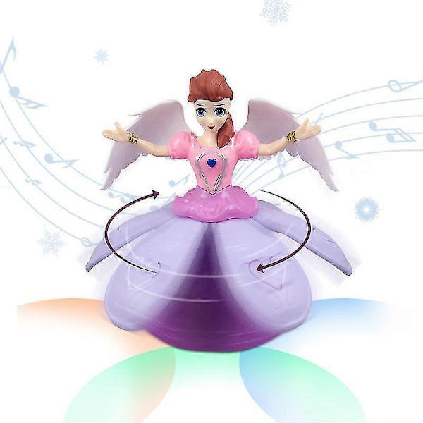 Dansande Prinsessa med Ljus och Musik - Elektrisk, Universal, Roterande, Bländande Dansande Leksak Style 1