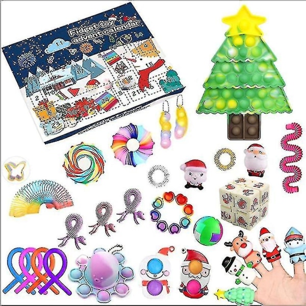 Jul adventskalender Gave Fidget Legetøj Stress Relief Fidget Legetøj Blind Box Lade 6