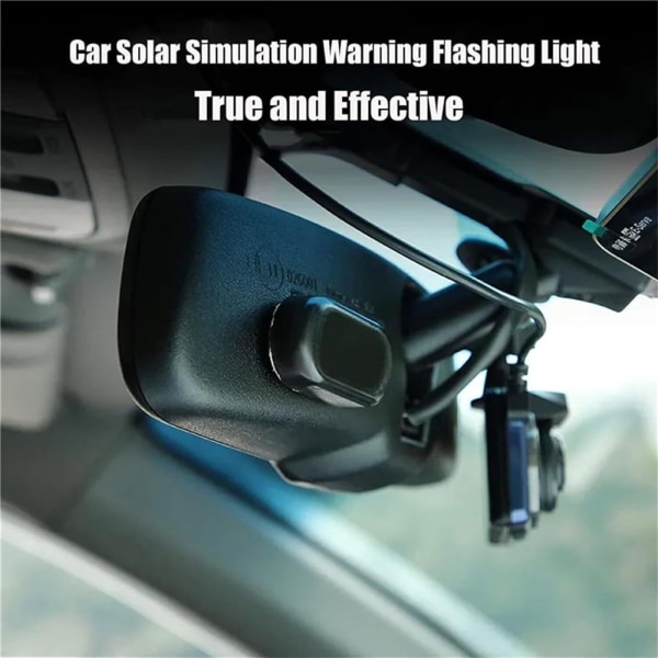 Power Bil LED Falsk Dummy Alarm Advarsel Sikkerhed Tyverisikring Blinkende Lys Red light