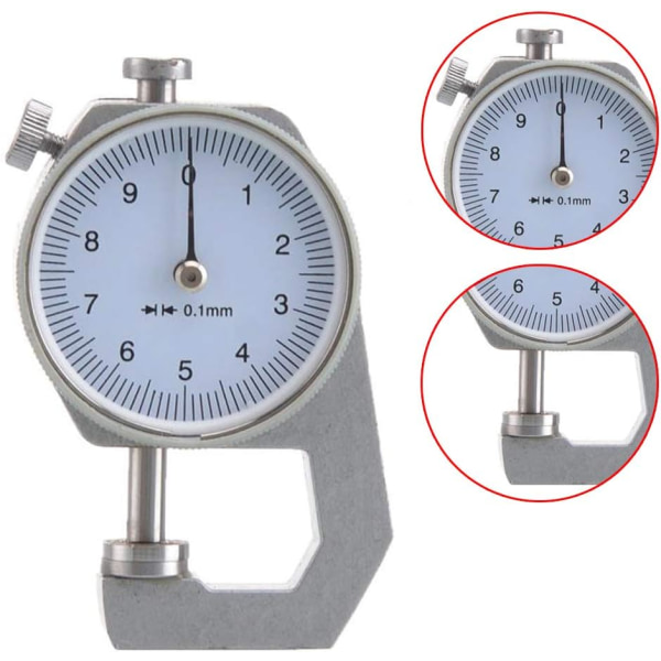 Digital Thickness Gauge, Round Dial, 0-10mm, Accuracy Suitable