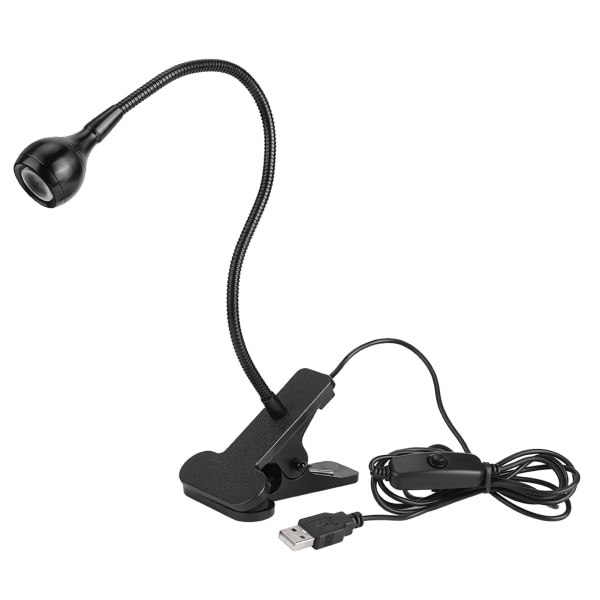 USB Fleksibel Klemme Klips På LED-bordlampe Nattlampe ved sengekanten for lesing