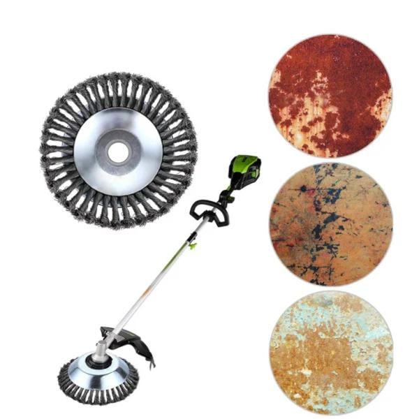 Stålbørste Flise Rengøring 20cm Multifunktionel Trådhjulsbørste silver 914