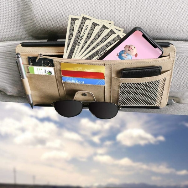 Car Sun Visor Organizer,Auto Interior Accessories Pocket Manager