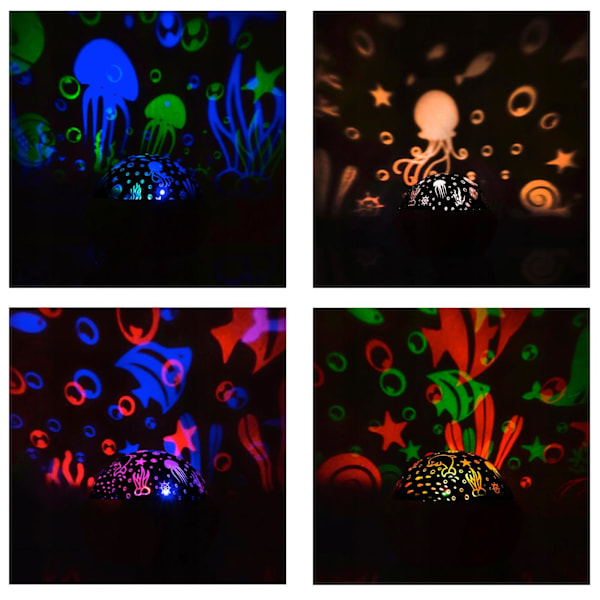 Hyggelig Projektorlampe: Stjernehimmel & Undervandsverden multicolor 349