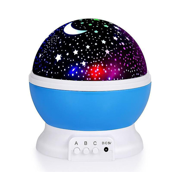 Led-projektori Star Moon Night Light Sky, pyörivä ohjattava