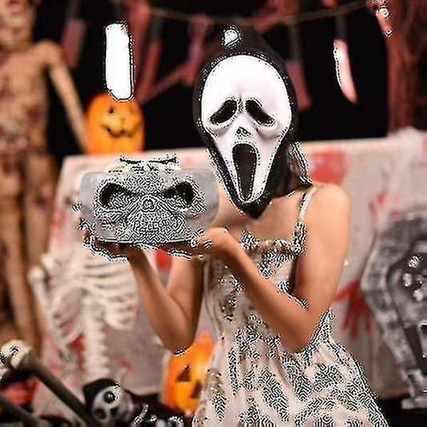 Halloween Godisskål med Hoppande Skeletthand, Läskig Dekoration