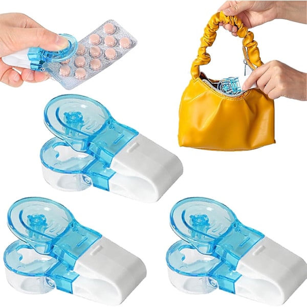 Bærbar pillefjerner, tabletter pille blisterpakning åbner hjælpeværktøj til ældre, handicappede, pille dispenser 3Pcs