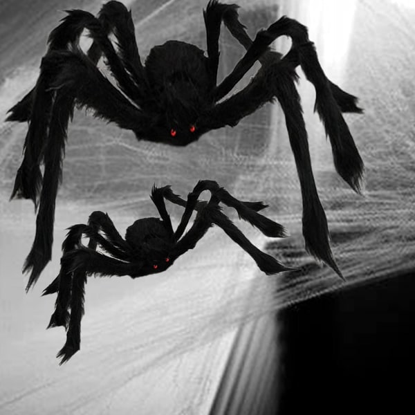 Halloween-koriste, jättimäinen taipuisa hämähäkki, pehmolelu, sisä- ja ulkokäyttöön