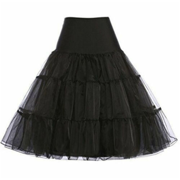 Tutu Kjole Krystall Gaze Underkjole Bryllupskjoler SVART black