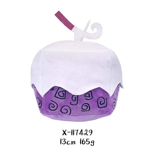 Blox Fruits Devil Fruit Fruit Box Leopard Print Doll Plush Toy Kids Birthday Gift Holiday Gift Purple Dazzle