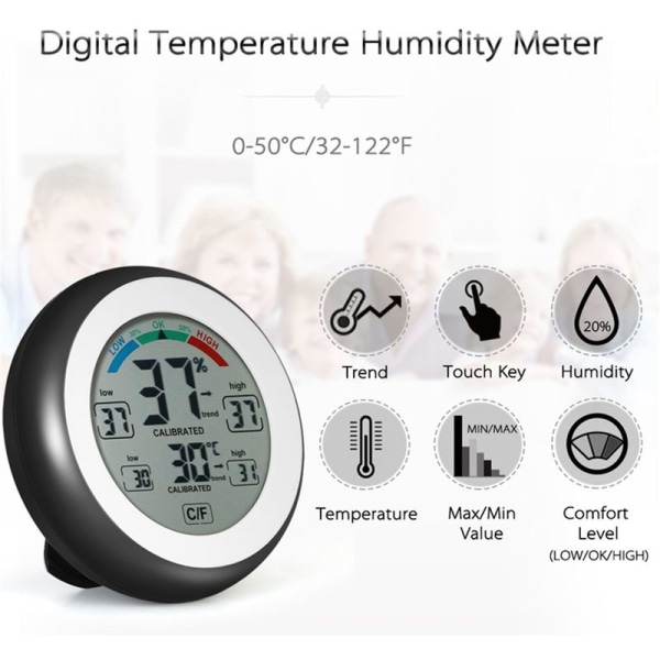 Digital termometer hygrometer fuktighetstemperaturmonitor