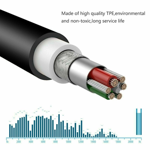 Ersætningskabel til lydkabel til BOSE QC25 black