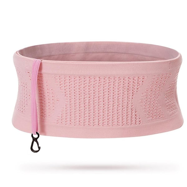 Multifunktionell stickad andningsbar dold midjeväska Bärbar Swe Pink Pink S