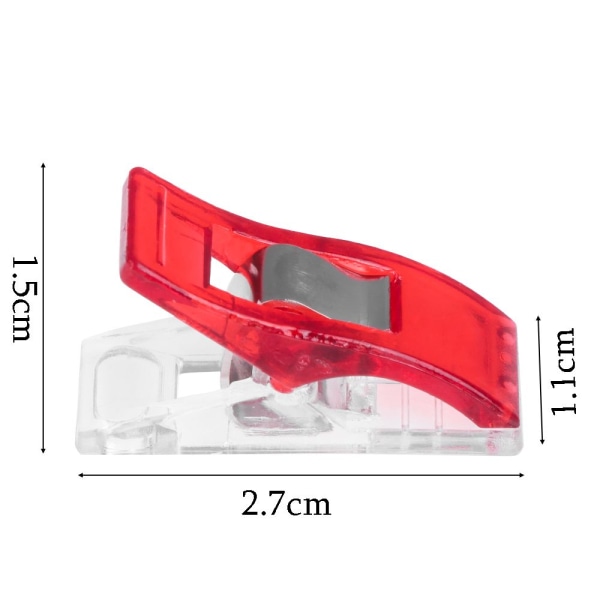 Syklips - Tøjclips - Bindende clips - Lappeklud 100PCS