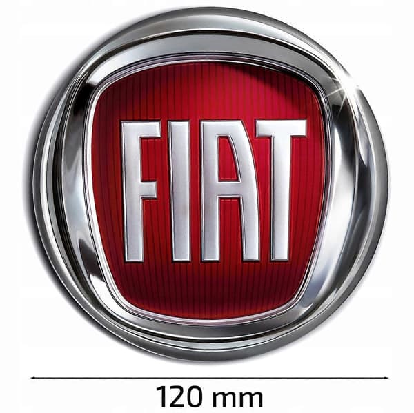 Fiat Logotyp Emblem Märke Fram/bak 120mm Bravo Ducato Panda Doblo-FA-