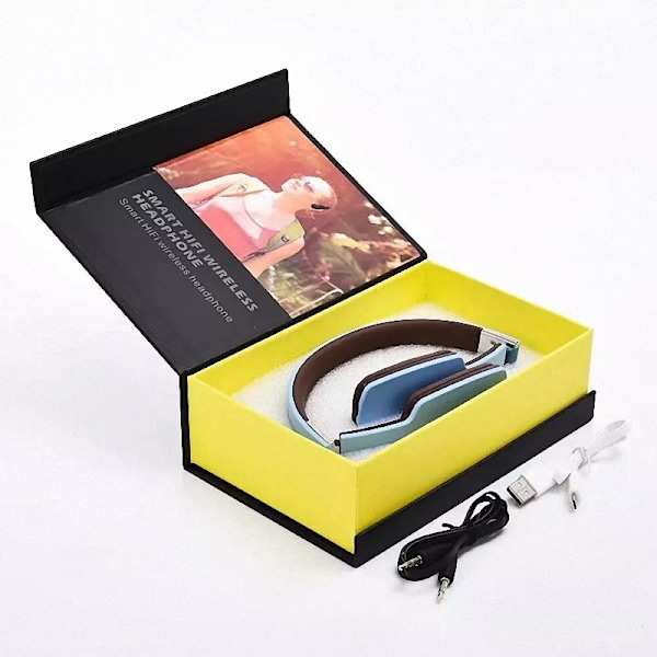 Bluetooth-langattomat kuulokkeet, taitettava kuulokemikrofoni, urheilukuulokkeet, handsfree-Bluetooth White