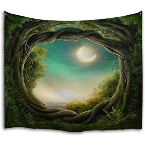 Nature Tapestry Veggteppe Polyester Stoffplakat Regnskog