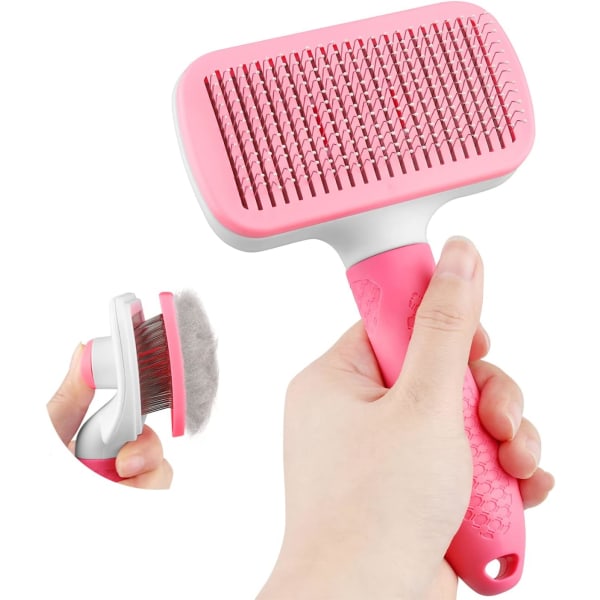 Cat Dog Comb Brush, Dog Cat Grooming Comb Brush, Self Cleaning