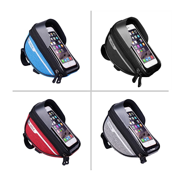 Cykel Styre Mobiltelefon Väska Case Skärm gray upgrade