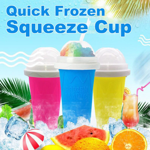 Slushie Maker Cup Magic Quick Frozen Smoothies Cup yellow