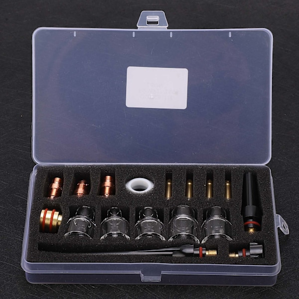 Sveisebrenner-tilbehørsett Glasskoppmunnstykke Forbruksvarer for WP-17/18/26 Argonpistol