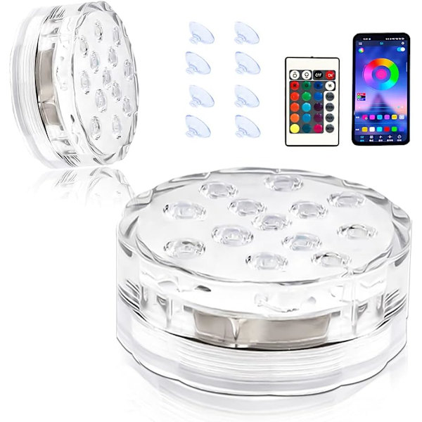 LED Damlys 13LED 2-pak Vandtætte Lys APP