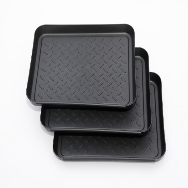Skobakke i plast Mud Boot-bakke 3 stk universalbakke Plastbakke Multifunktionsbakke (sæt med 3)