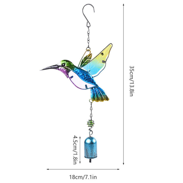 Vindspil Kolibri Hængende Have Yard Udendørs Hjemmeindretning Blue
