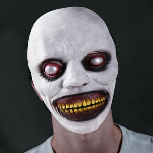 Skummel Halloween-maske Smilende demoner Skrekkmaske onde masker A1