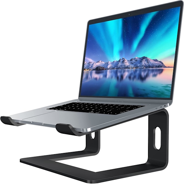 Ergonomiskt laptopstativ för Mac MacBook Pro Air och alla Apple-bärbara datorer, kompakt bärbart laptopstativ för 10-15,6 tums bärbar dator