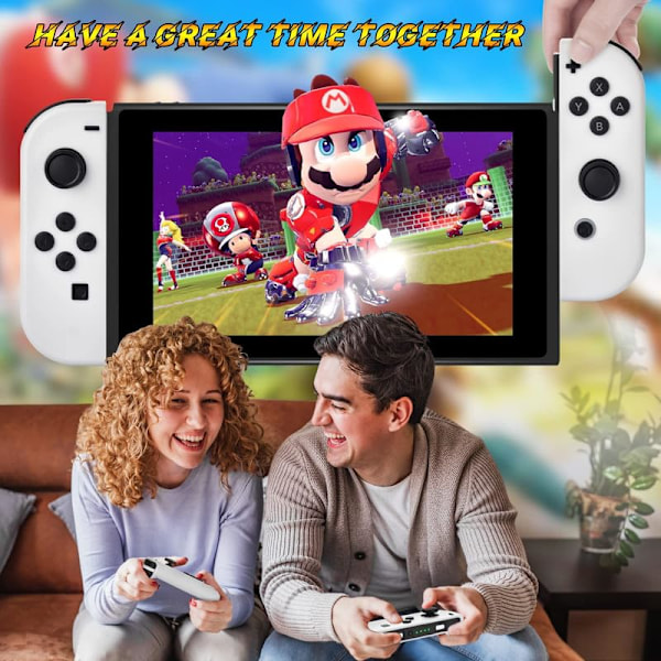 Nintendo Switch-controller kompatibel med Nintendo Switch/LITE/OLED, vibrations-/joystickstöd for oppvågning/skærmbillede/bevægelseskontrol/sport, ingen NFC