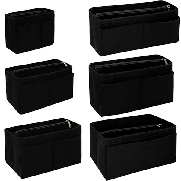 2x Taskeindsatser - Sort Black Mini