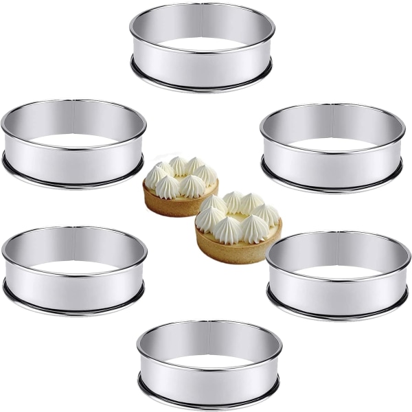 Double Roll Tart Ring Perforated Round Cake Baking Ring Mousse