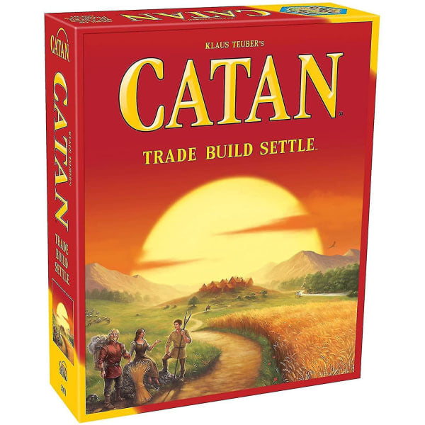 Catan-lautapeli (peruspeli) Perheille sopiva lautapeli Aikuisille ja perheille sopiva lautapeli Ikäsuositus 10+, 3–4 pelaajalle