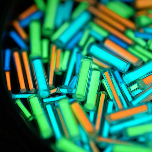 Tritium Gas Tube Selvlysende Nødlys Udendørs EDC 6mm ice blue