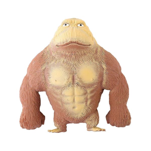 Simuleringsgorilla Ape Stretchig Squish Antistress Klem Elastisk Apeleke Brun-FA- Brown 15*12