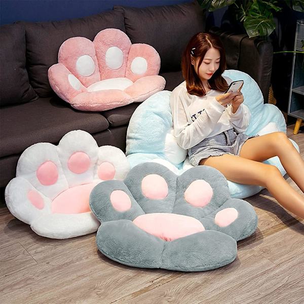 (70x70cm, Grå) Tyyny, Cat Paw Tyyny, Söpö istuintyyny Lazy Soffa Tuoli Tyyny Ulkokoriste Lattiatyyny Lämmin Tyyny Ihoystävällinen Lämpömatto