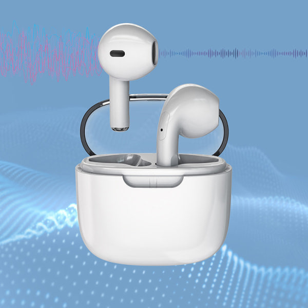 TWS Trådløse Hodetelefoner Bluetooth 5.0 In-Ear Stereo Hodetelefoner Hvit