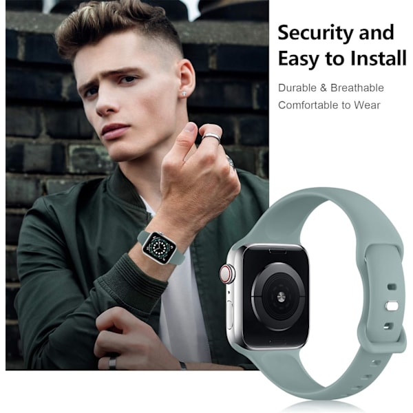 4 kappaleen ohut ranneke, yhteensopiva Apple Watch -rannekkeen kanssa 38 mm 40 mm