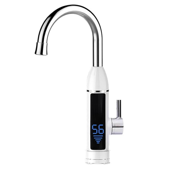 Electric sink faucet with LED temperature display