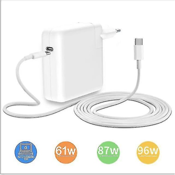 61w Power för Apple Macbook USB Typ C till C Laddare Pd Power + typc C