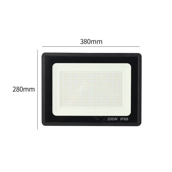 LED-strålkastare, 200W 25000LM Utomhus LED-strålkastare, 6000K LED-strålkastare