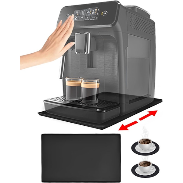 Kaffemaskin Underlag Silikonmatte med Kant 47x29cm Helautomatisk Kaffeunderlag