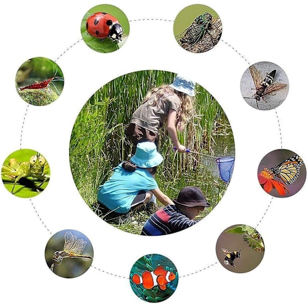 Fjärilsnät för barn, 4-pack teleskopiska barnsnät